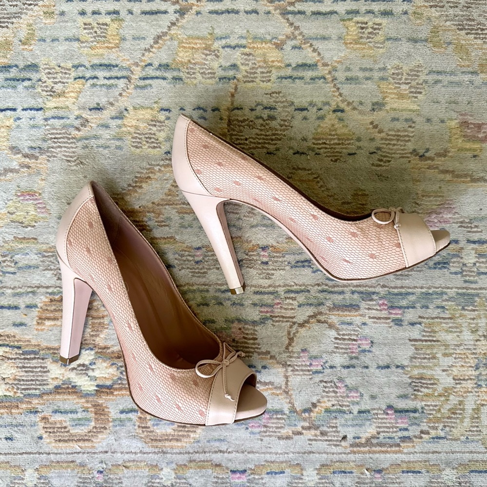 RED Valentino❗️See Size Description❗️Fishnet Peep Toes - Picture 6 of 8